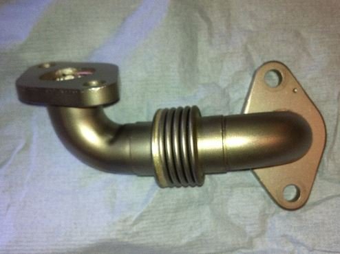 Soufflet de vanne EGR en inox réparé par soudure TIG puis microbillé